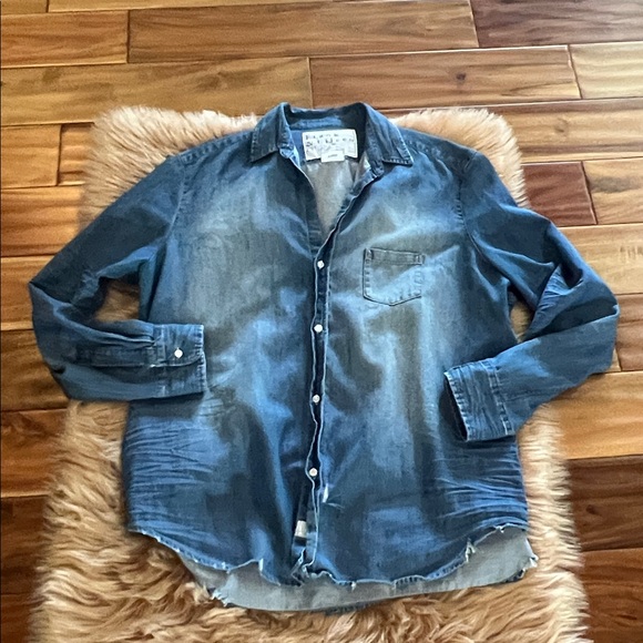 Frank & Eileen Eileen Famous Denim Shirt Sz Large - Picture 6 of 14
